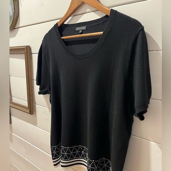 📍 Léo & Ugo short sleeve sweater with small pearl details size 6  16/18 - Picture 6 of 7